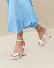 Rivka Cream Knot Platform Sandal