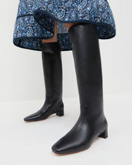 Indy Black Leather Tall Boot