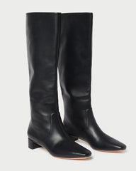 Indy Black Leather Tall Boot