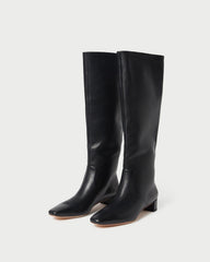 Indy Black Leather Tall Boot