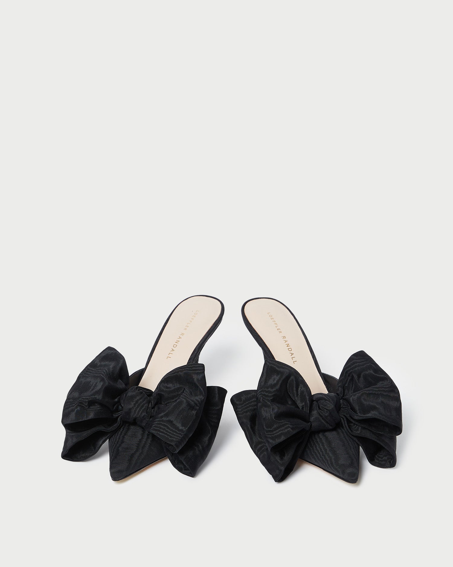 Margot Black Moiré Bow Mule