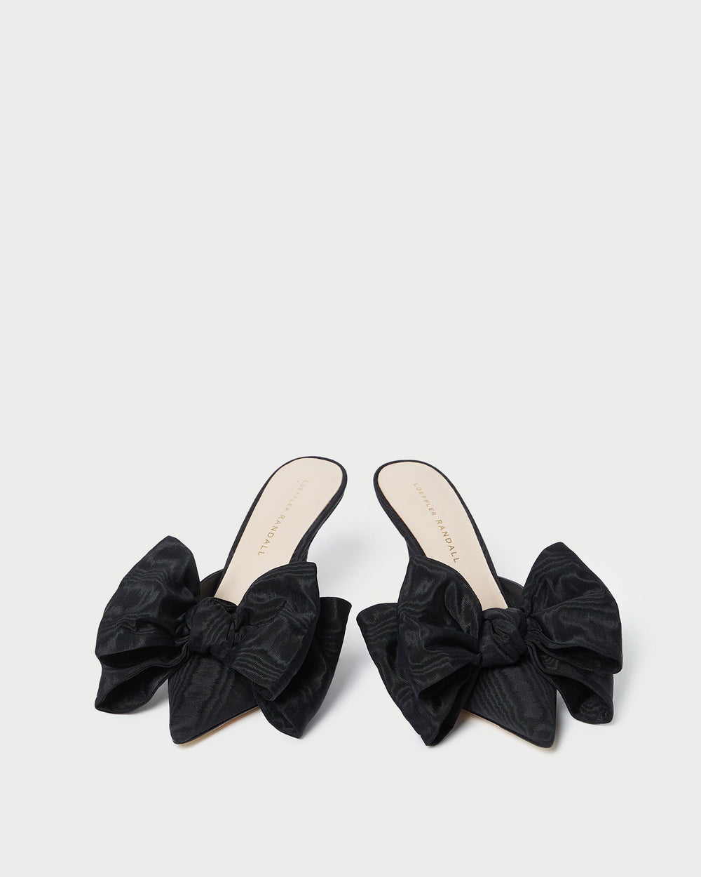 Margot Black Moiré Bow Mule