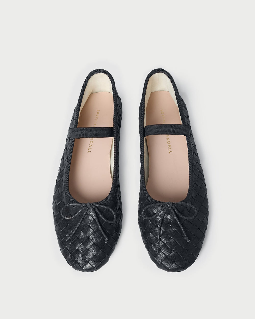 Leonie Black Woven Ballet Flat