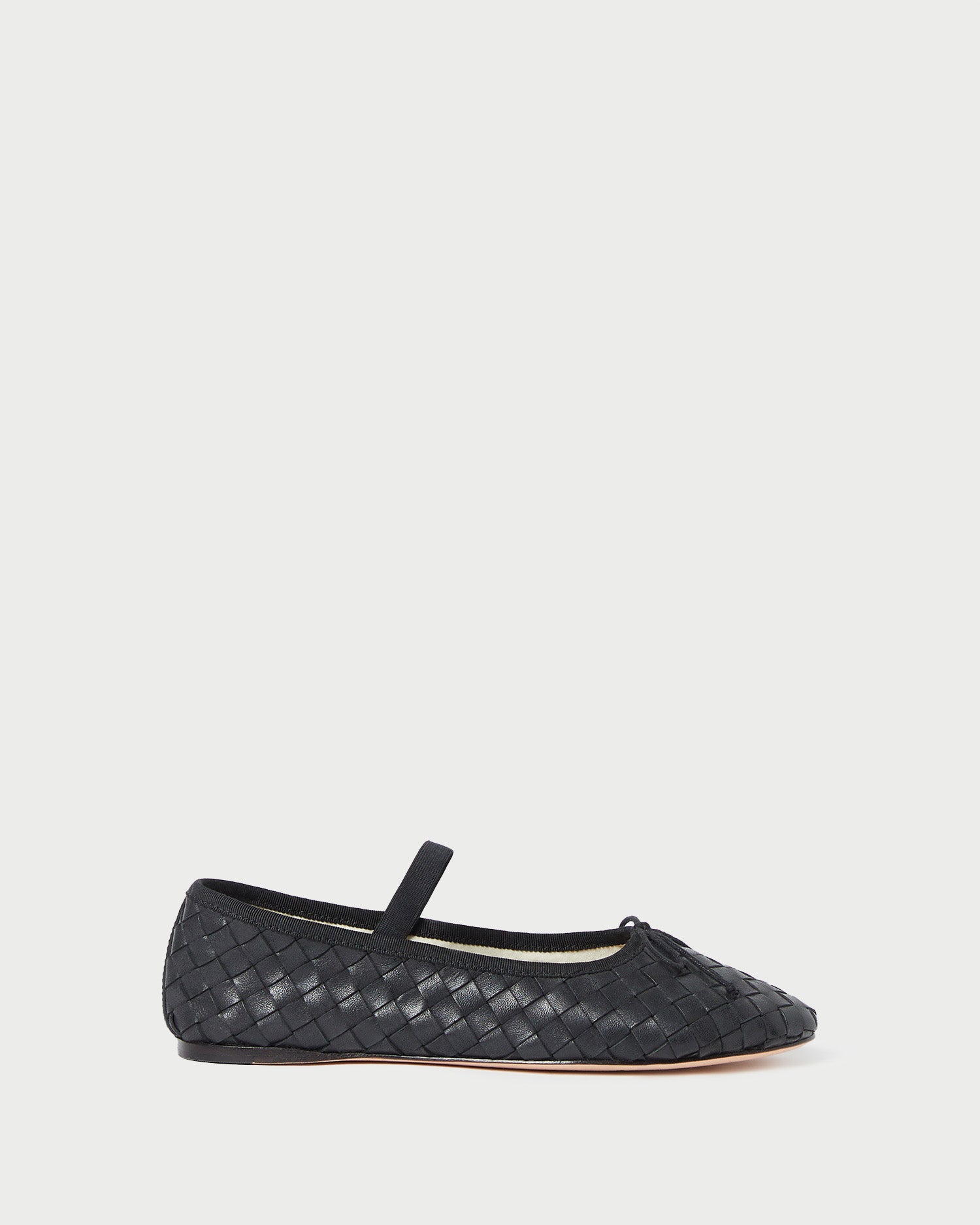 Leonie Black Woven Ballet Flat