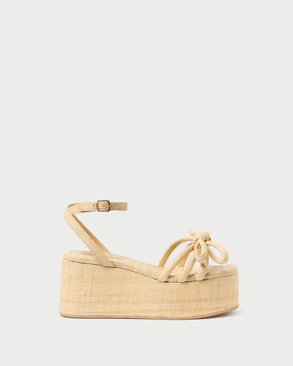 Hudson Natural Raffia Platform Sandal