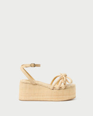 Hudson Natural Raffia Platform Sandal