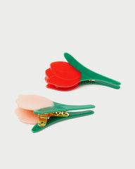 Juniper Red/Pink Tulip Clip Set