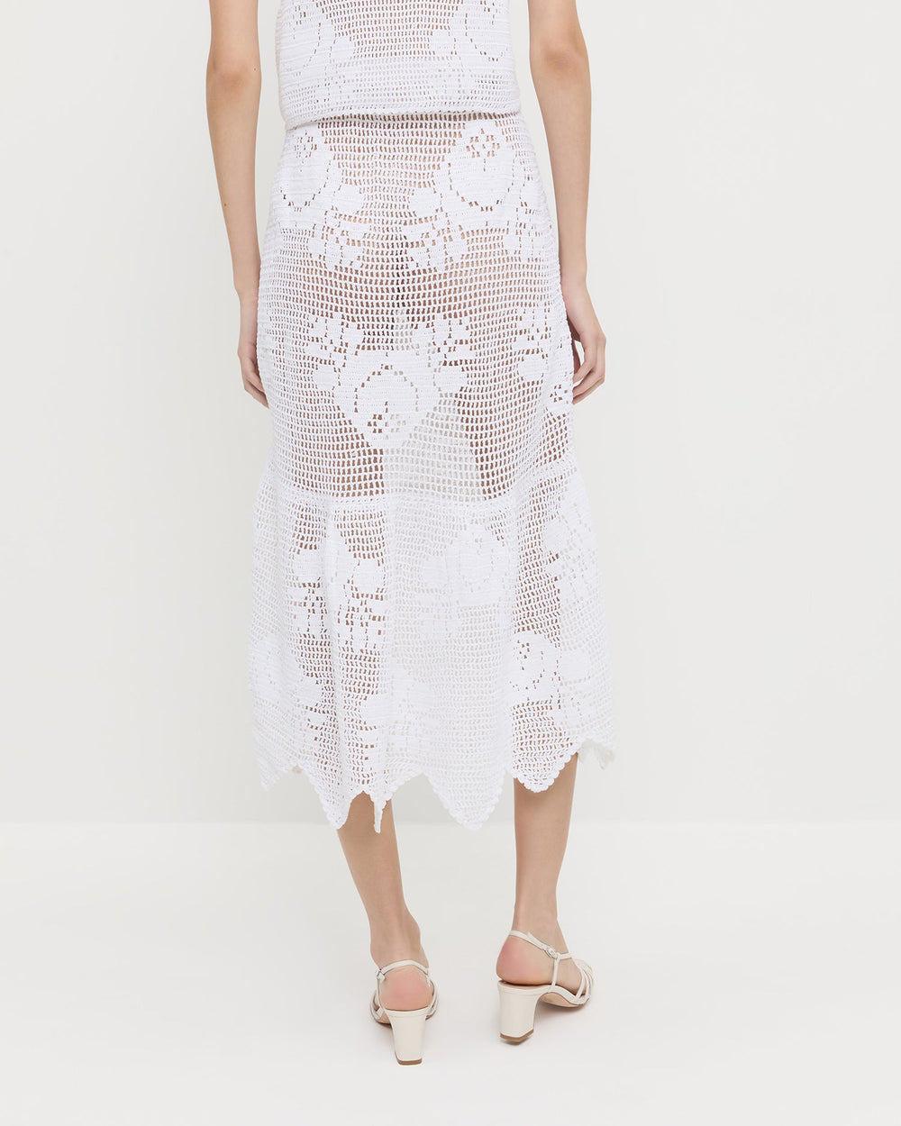 Sullivan Cream Crochet Skirt