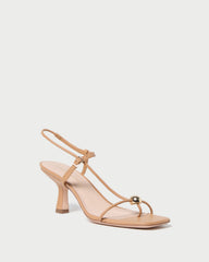 Triana Dune Leather Mid-Heel Sandal