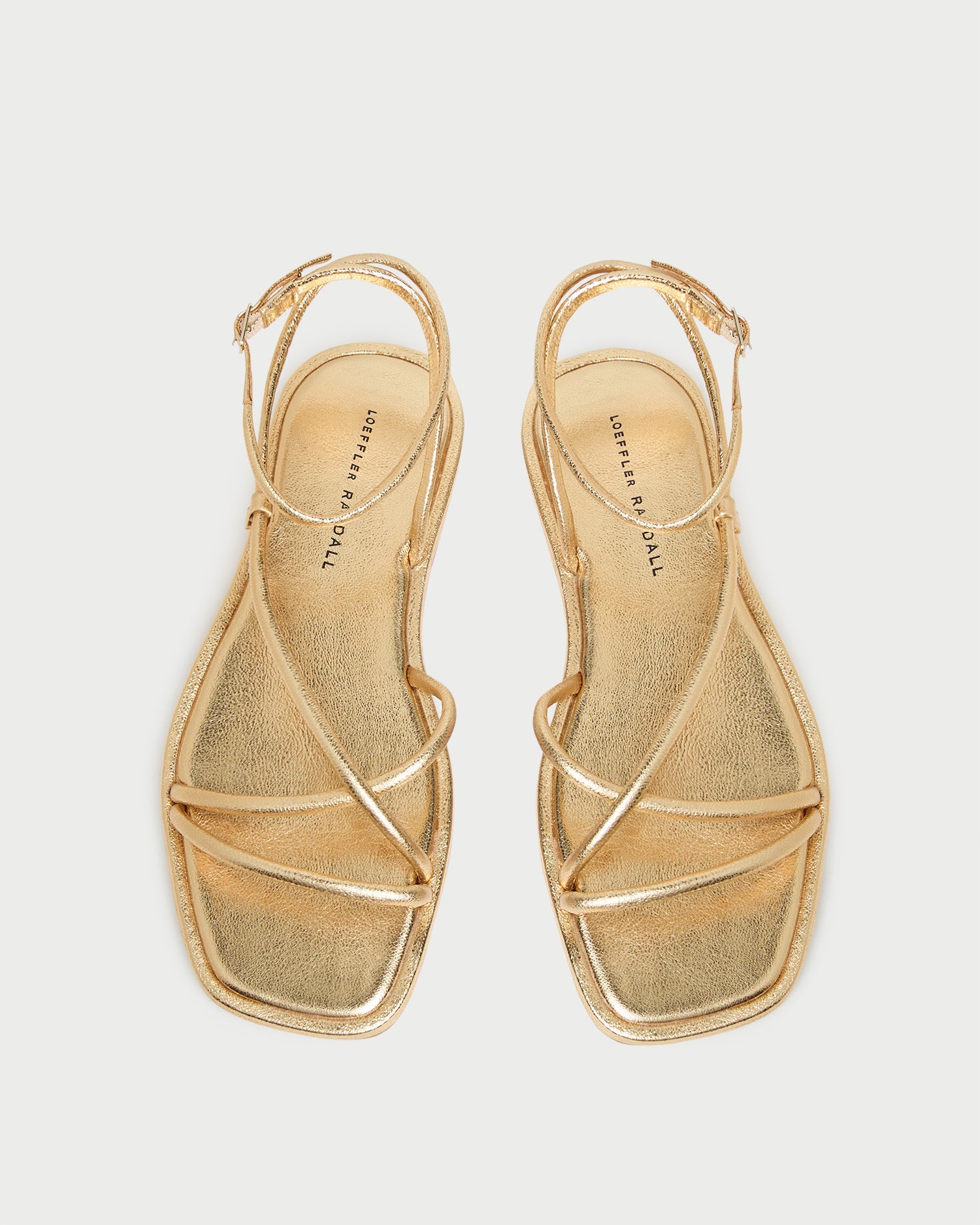 Noor Gold Leather Flat Sandal