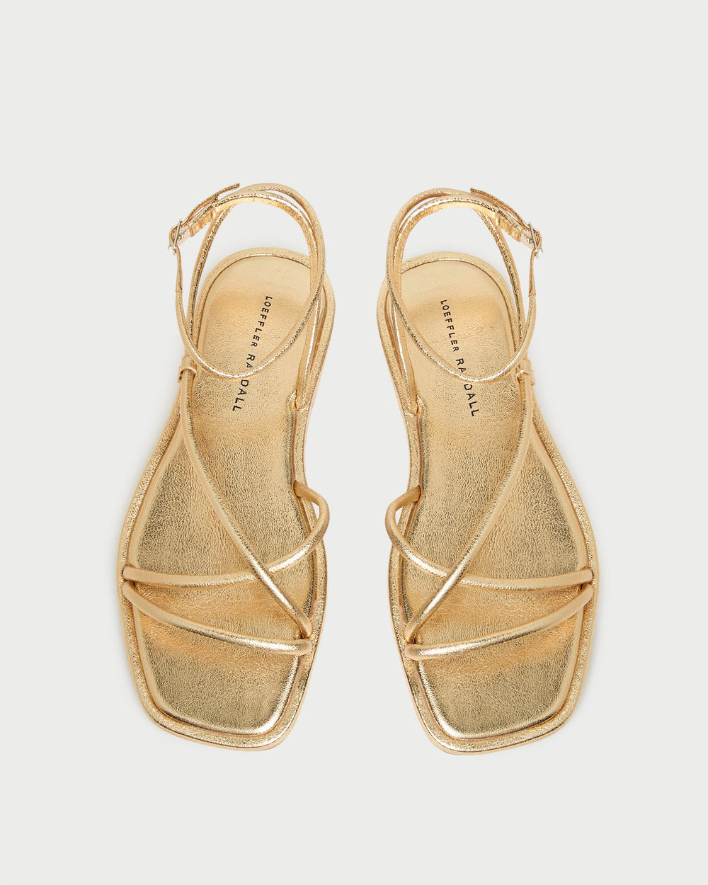 Noor Gold Leather Flat Sandal