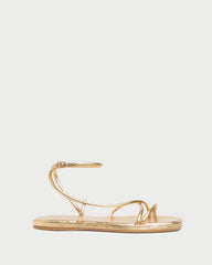 Noor Gold Leather Flat Sandal