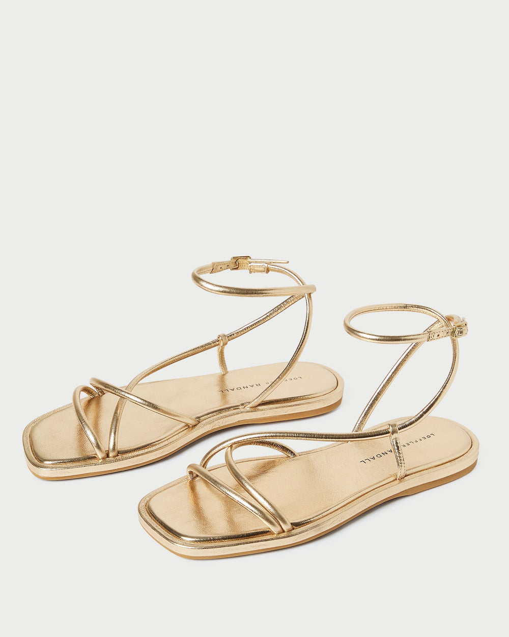Noor Gold Leather Flat Sandal