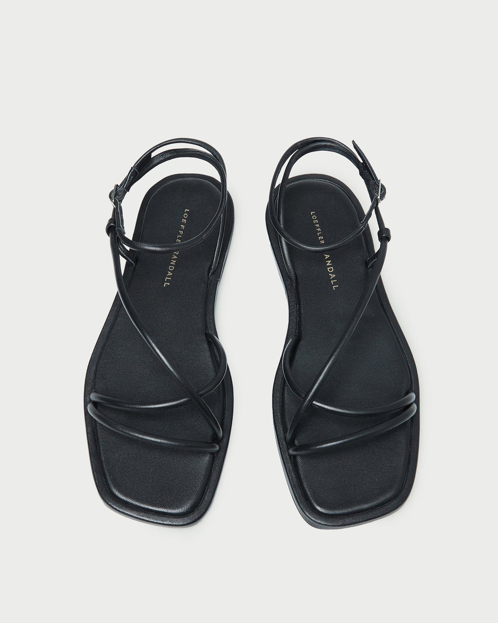 Noor Black Leather Flat Sandal
