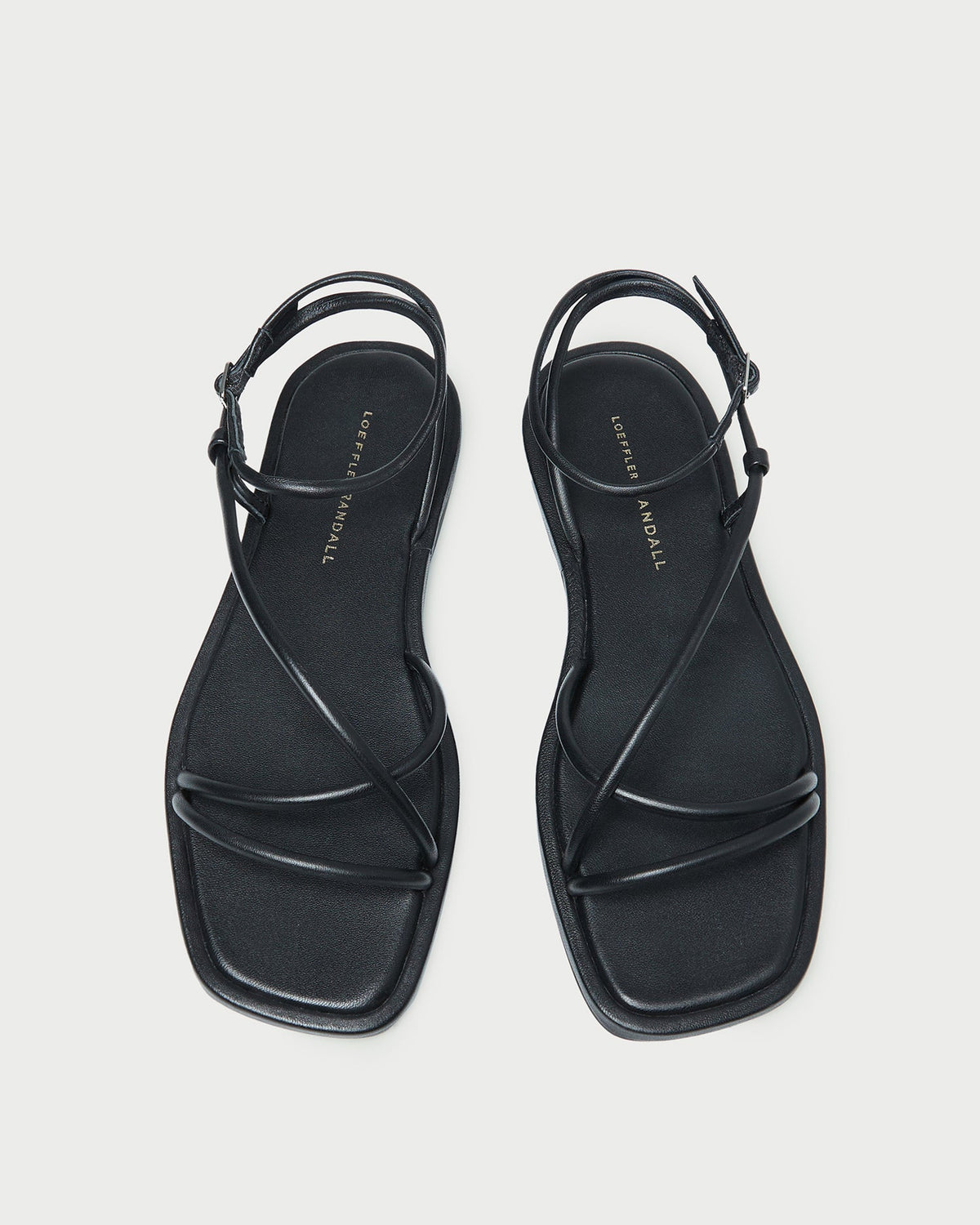 Noor Black Leather Flat Sandal