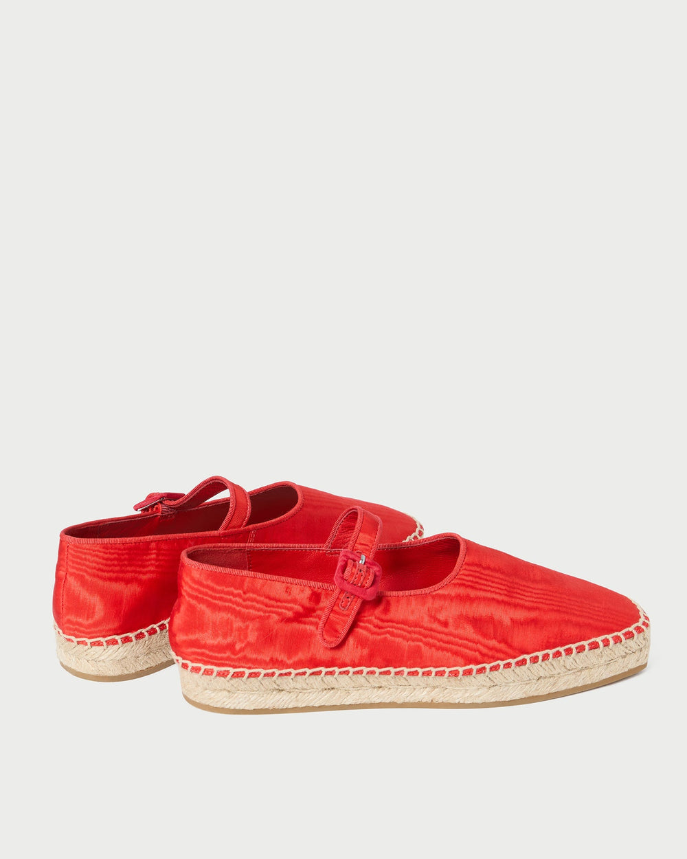 Clover Red Moiré Espadrille