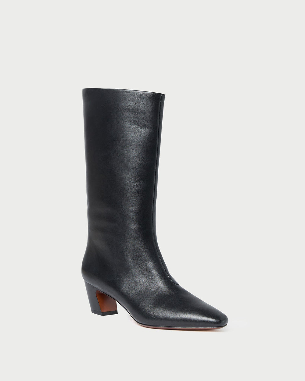 Cleo Black Leather Mid-Calf Boot