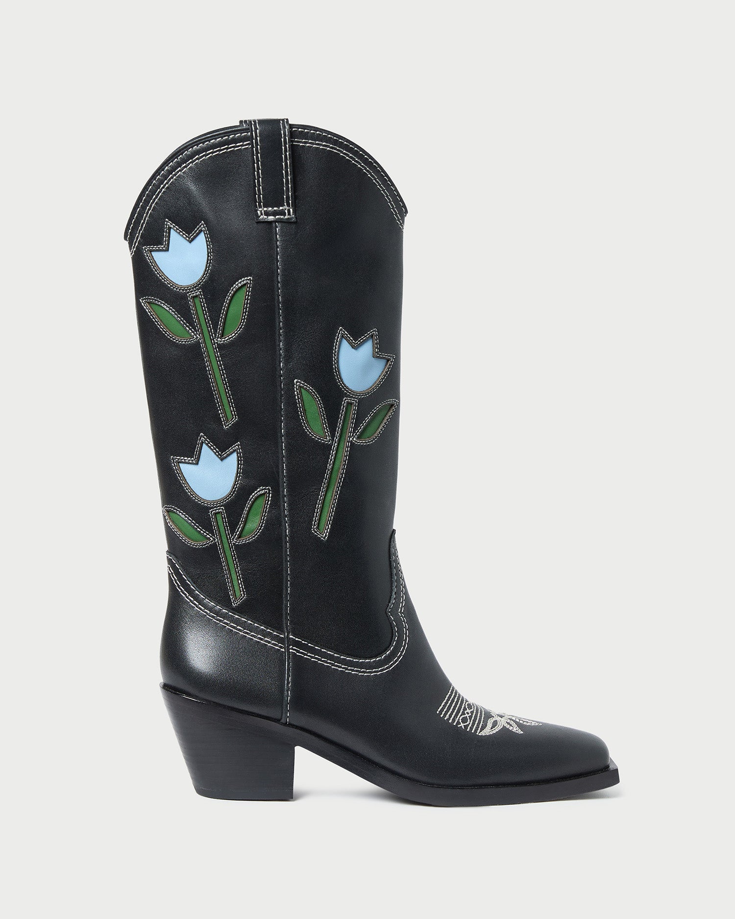 Wilder Black Tulip Leather Boot