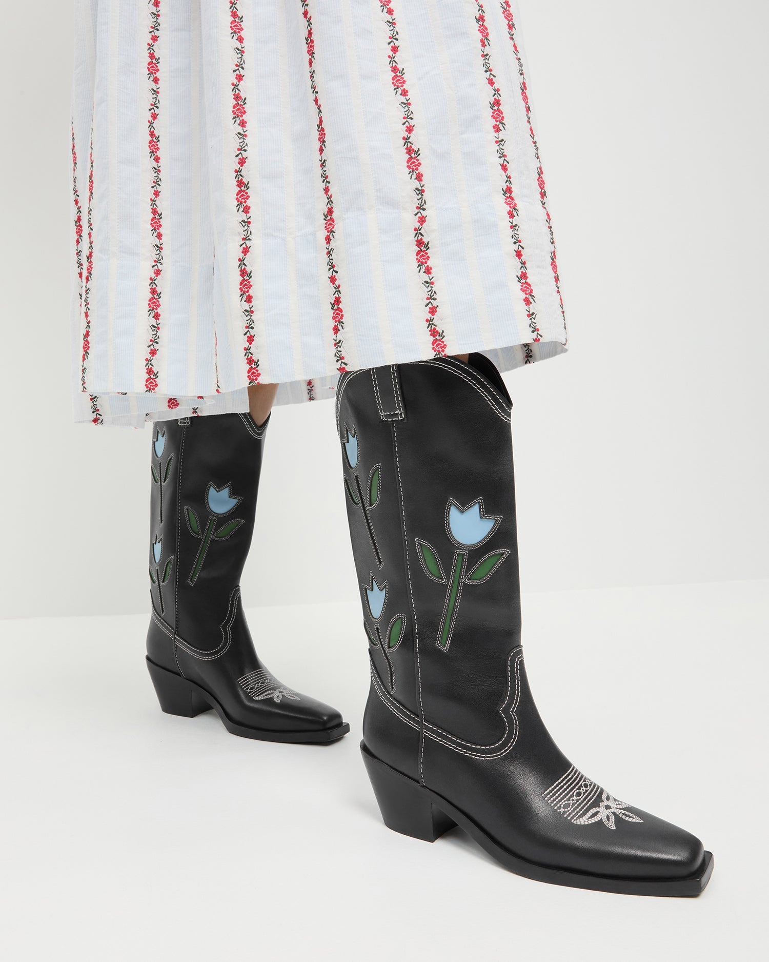 Wilder Black Tulip Leather Boot