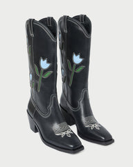 Wilder Black Tulip Leather Boot