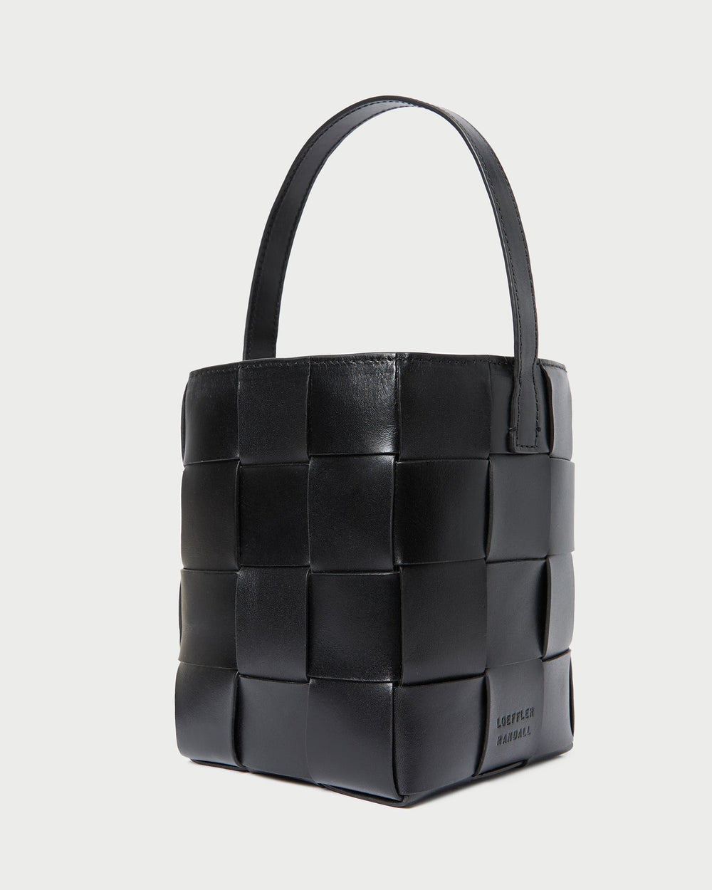 Laith Black Leather Bucket Bag