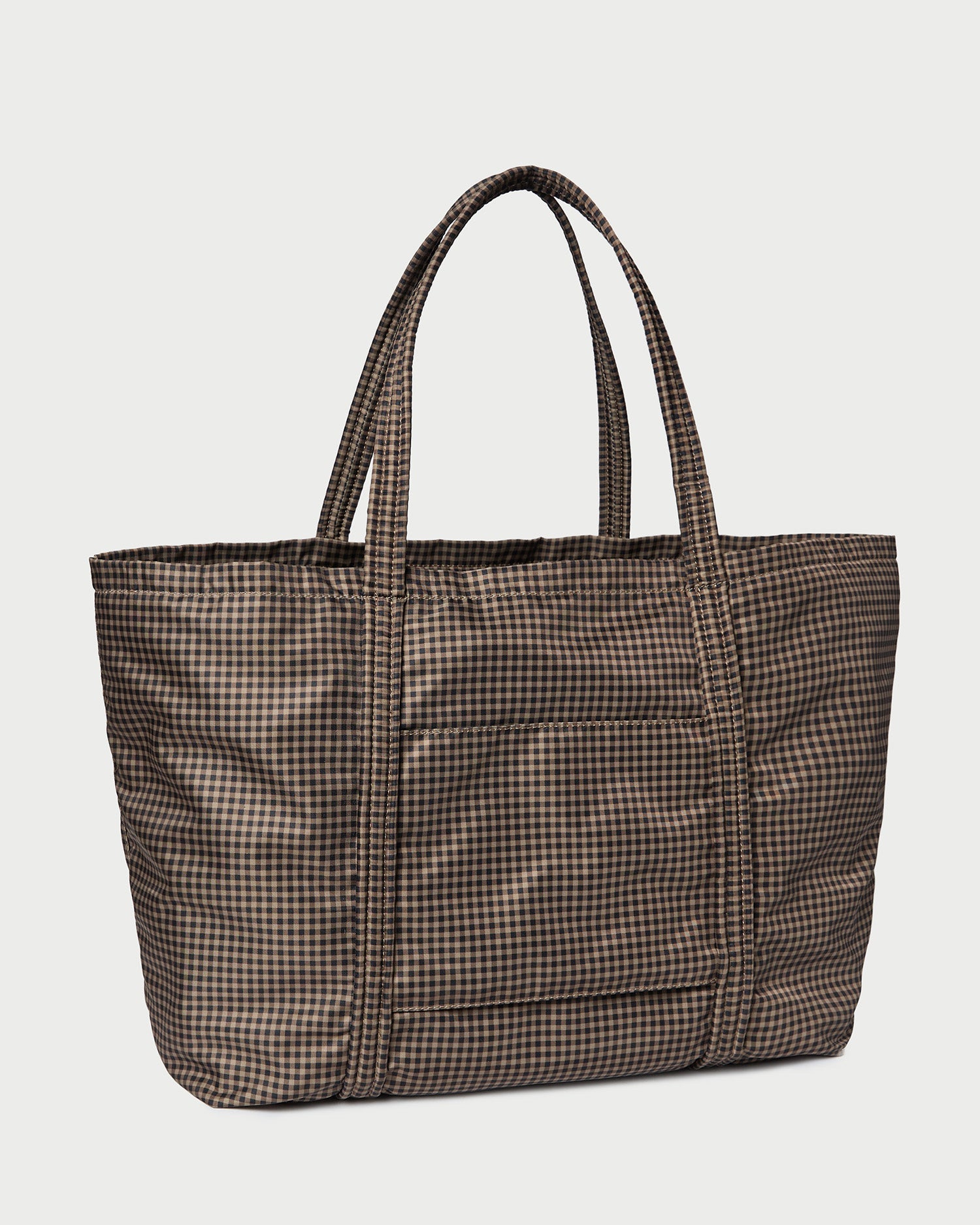 Dina Brown/Black Check Travel Tote