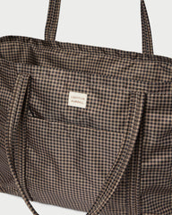 Dina Brown/Black Check Travel Tote