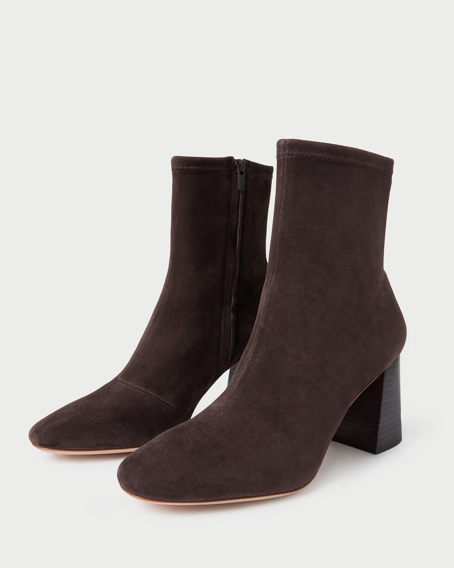 Elise Brown Suede Stretch Bootie