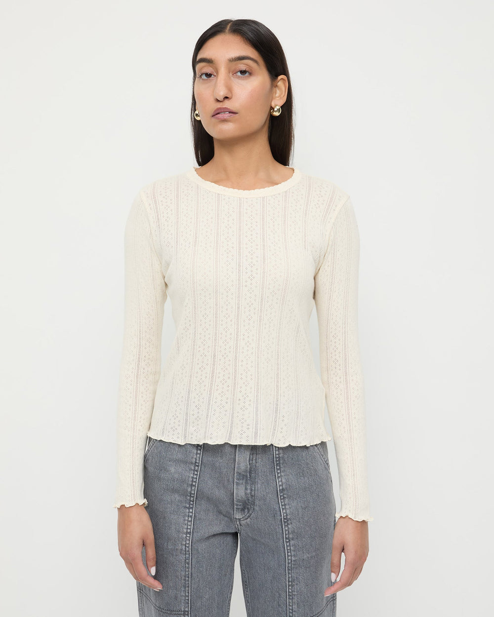 Lolo Pointelle Long-Sleeve Tee