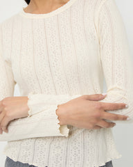 Lolo Pointelle Long-Sleeve Tee