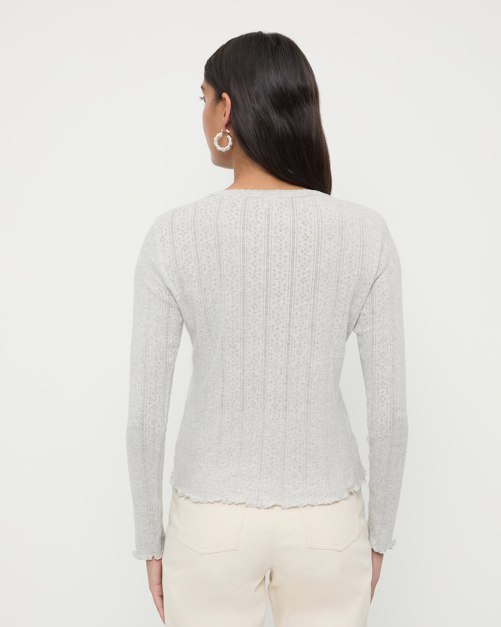 Lolo Pointelle Long-Sleeve Tee