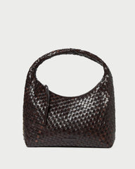 Willow Chocolate Woven Hobo Bag