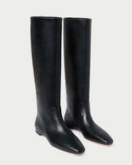 Lillian Black Leather Tall Boot