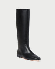 Lillian Black Leather Tall Boot