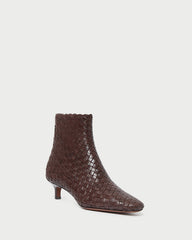 Marcella Espresso Woven Ankle Boot