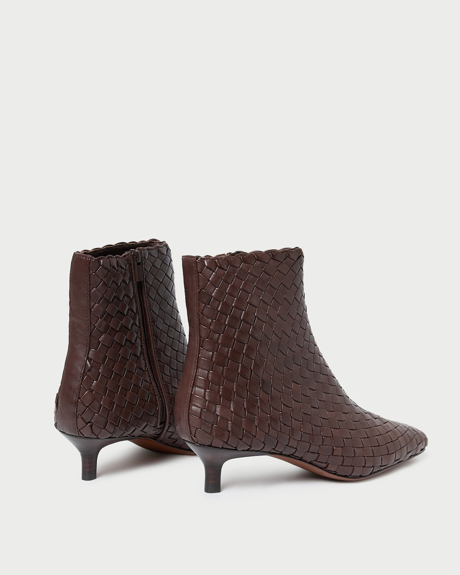 Marcella Espresso Woven Ankle Boot