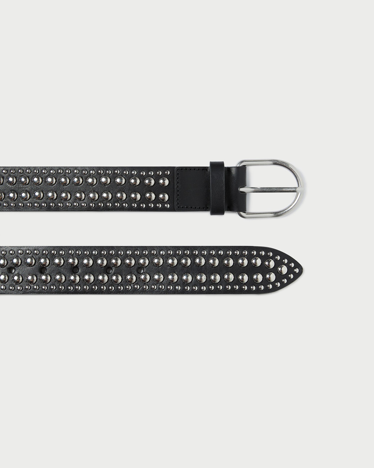 Isaac Black/Silver Studded Belt