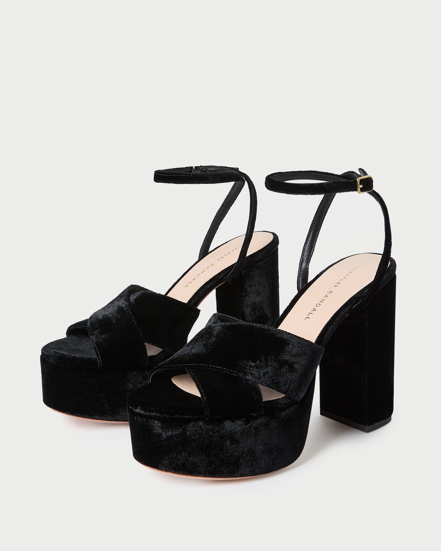 Loretta Black Velvet Platform Sandal