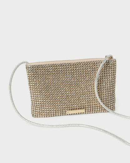 Yasmine Gold Diamanté Crossbody