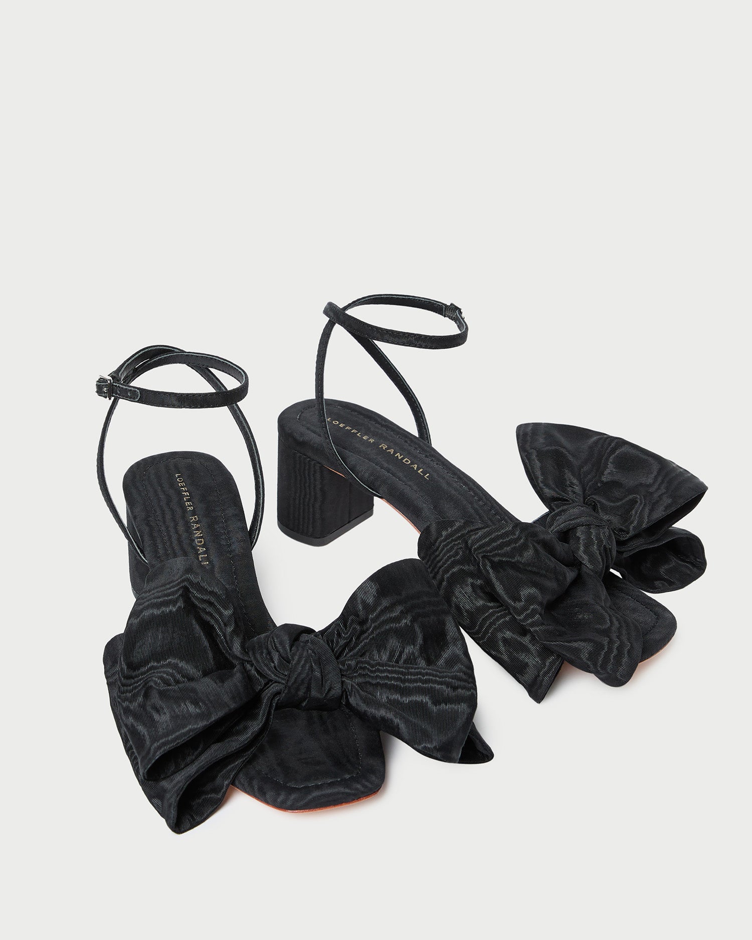 Carmen Black Moiré Bow Sandal
