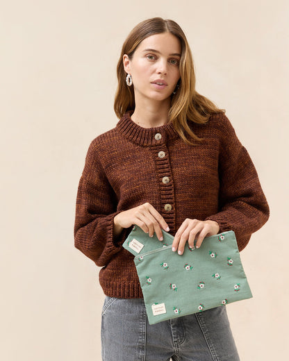 Tracy Sage Floral Pouch Set