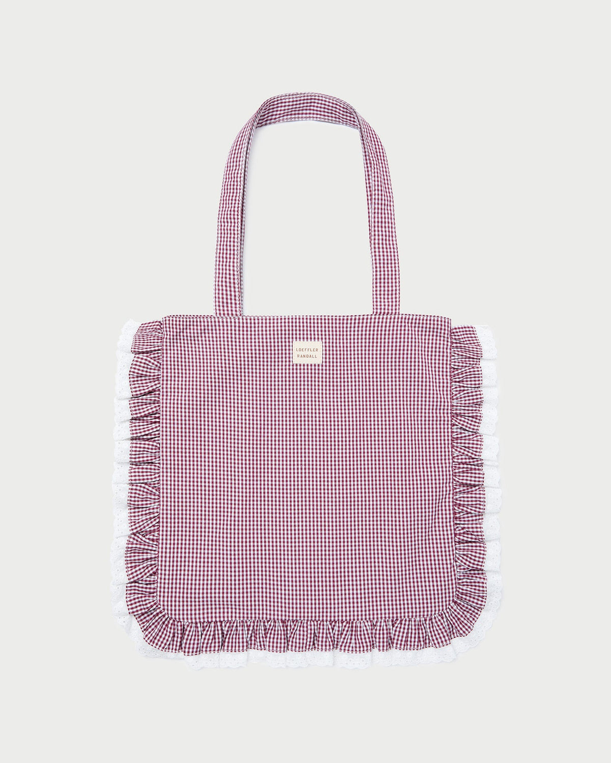 Justine Maroon Ruffle Tote