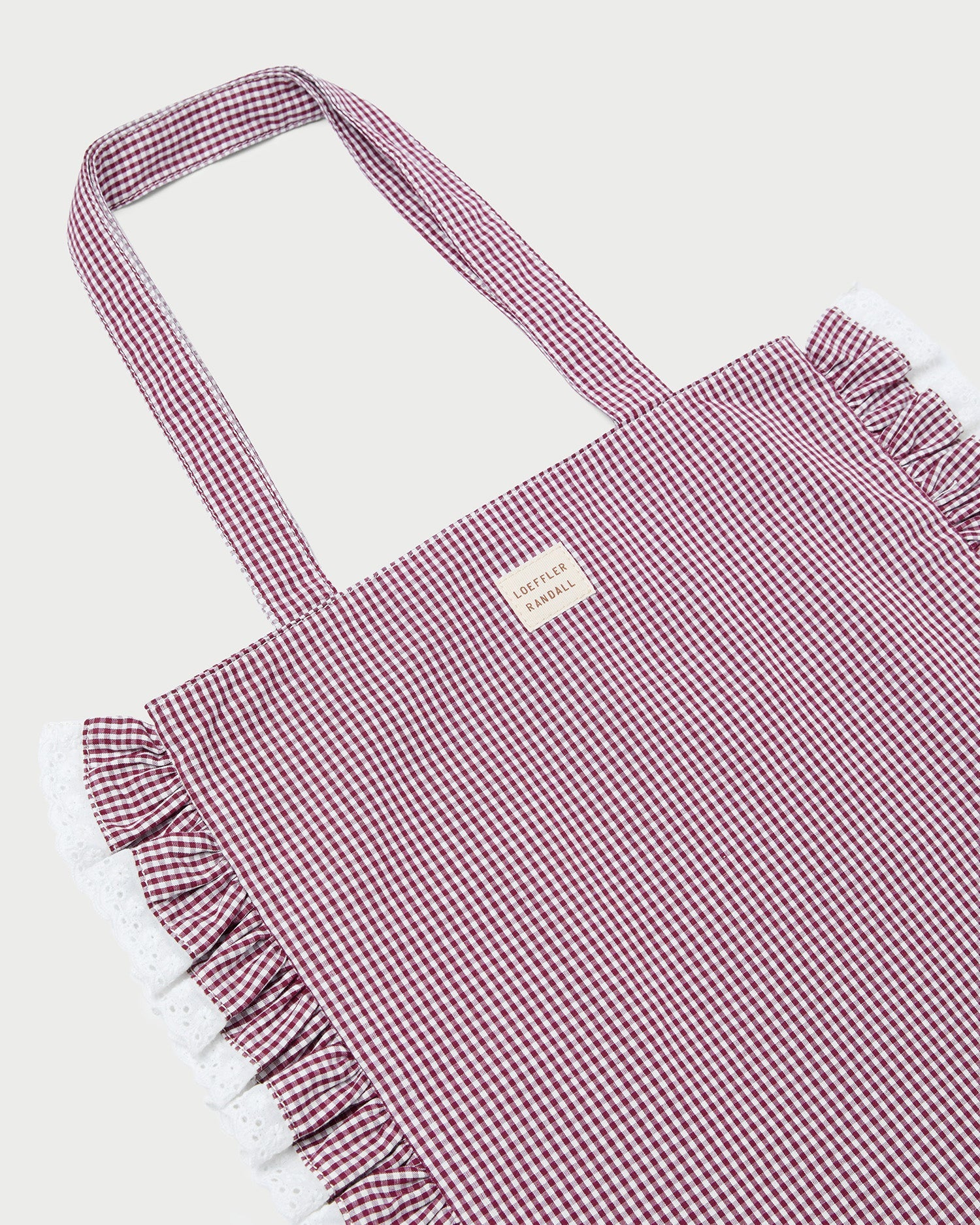 Justine Maroon Ruffle Tote