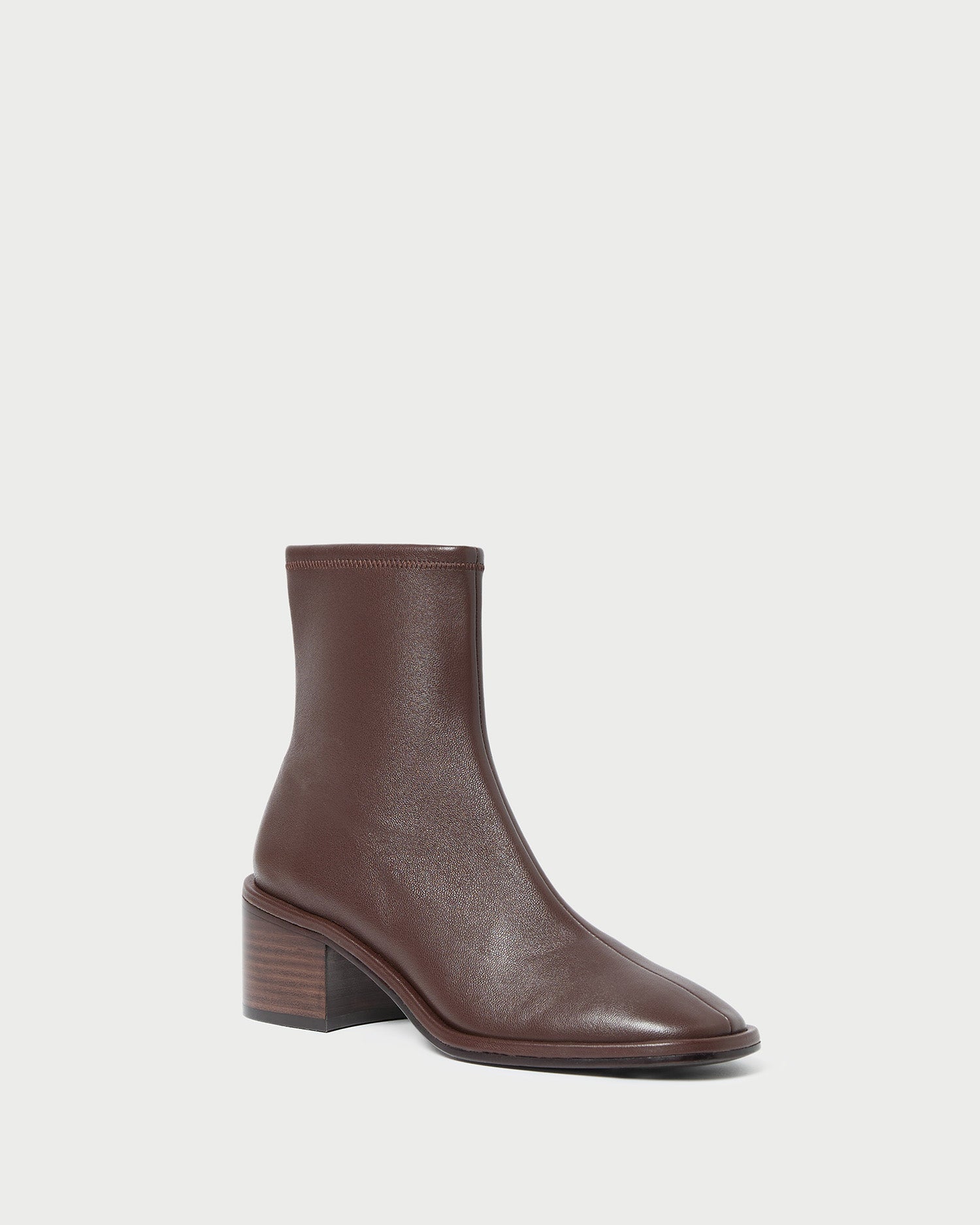 Roxy Espresso Leather Ankle Bootie