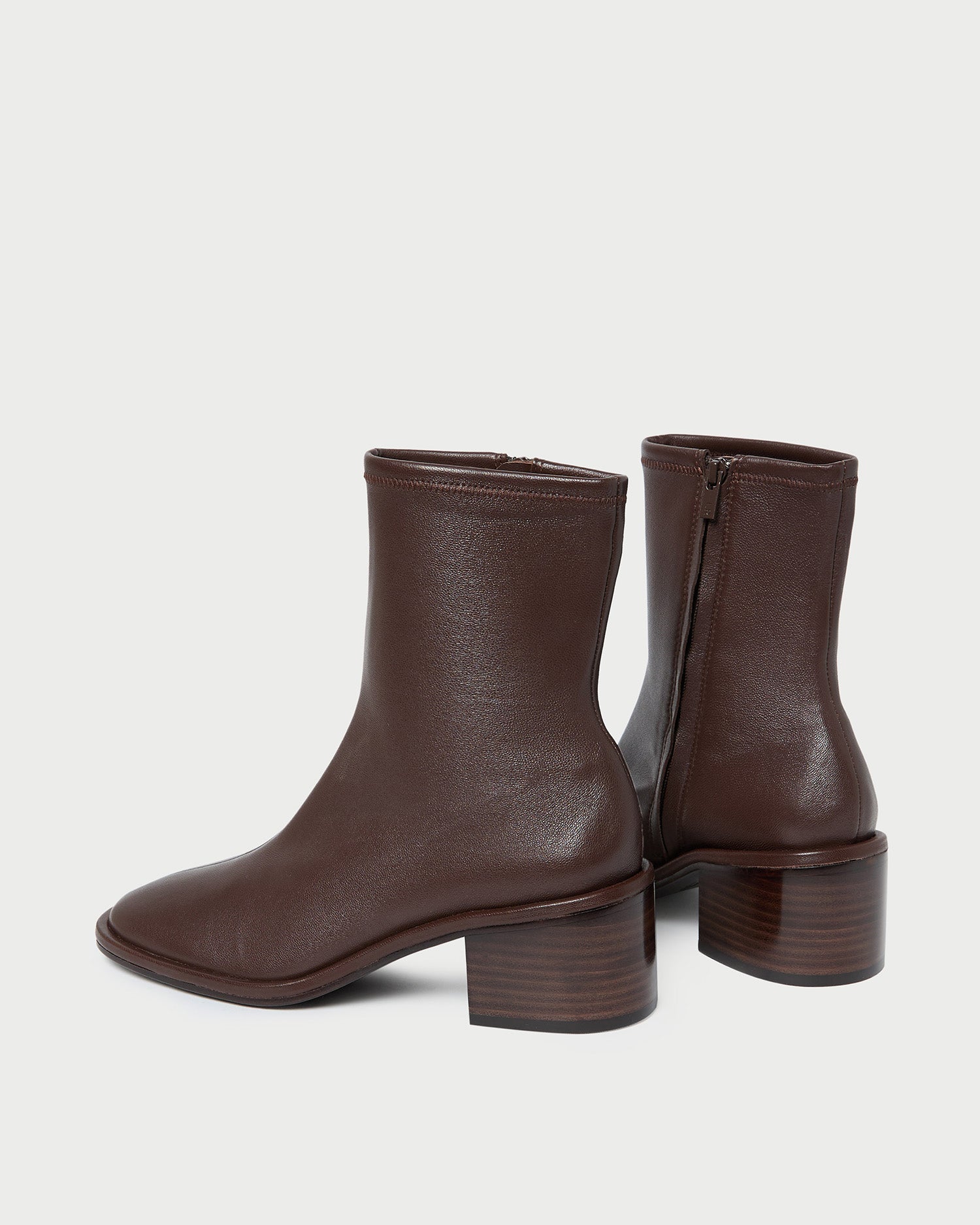 Roxy Espresso Leather Ankle Bootie