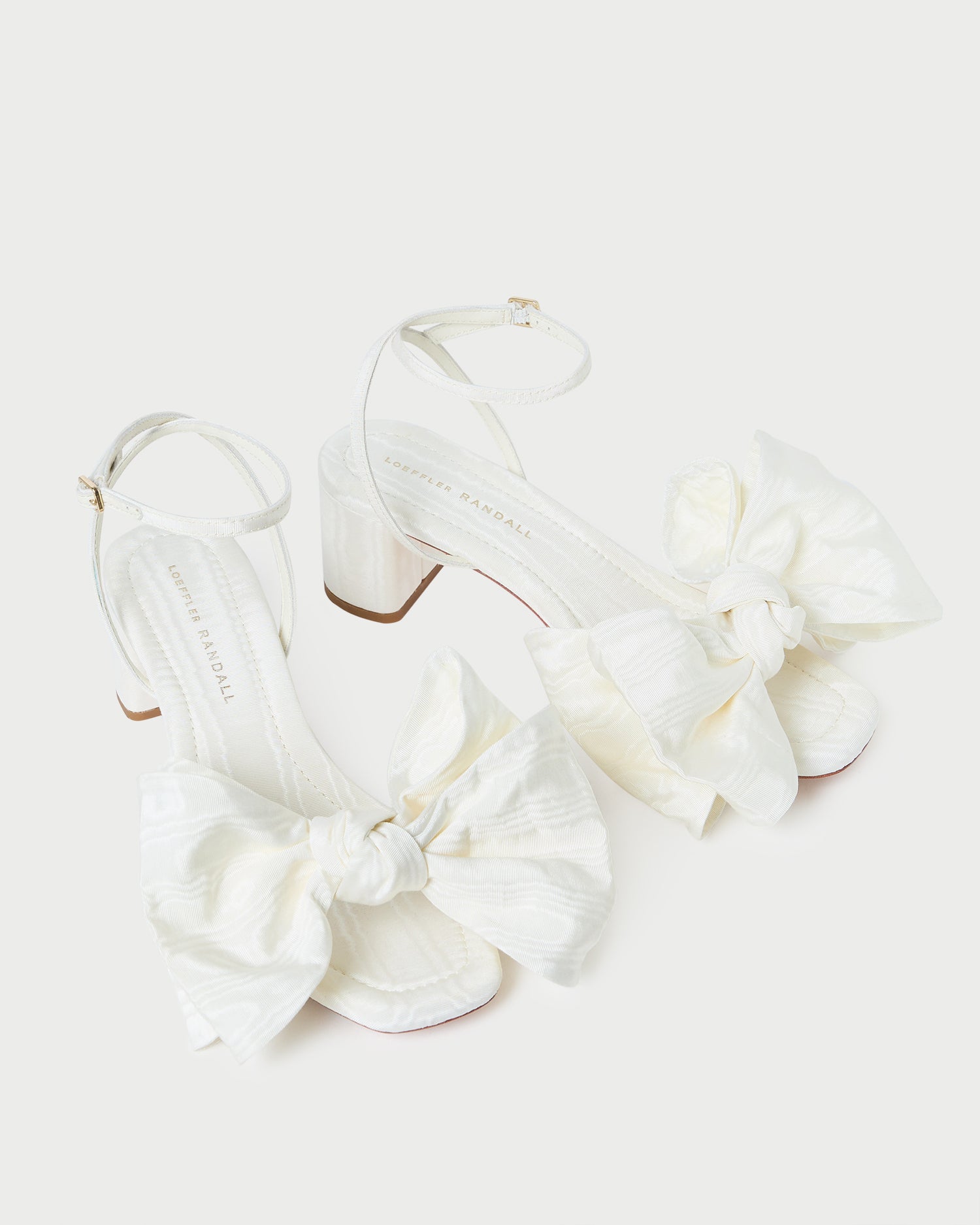 Carmen Cream Moiré Bow Sandal