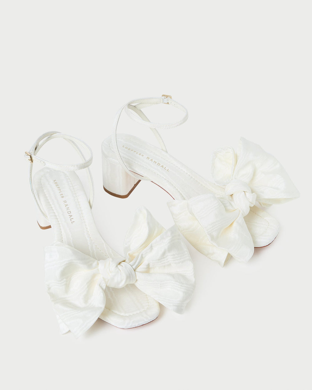 Carmen Cream Moiré Bow Sandal