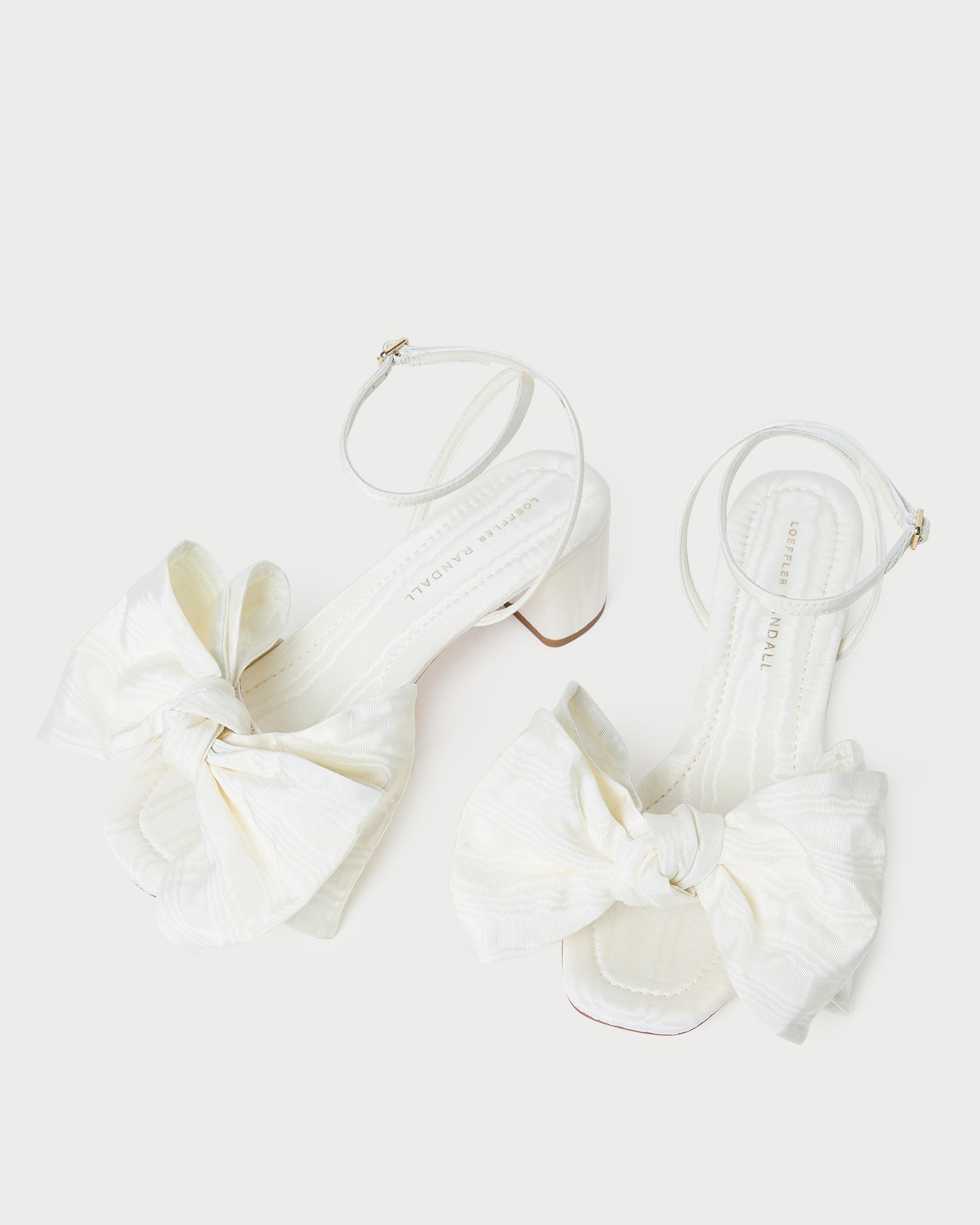 Carmen Cream Moiré Bow Sandal