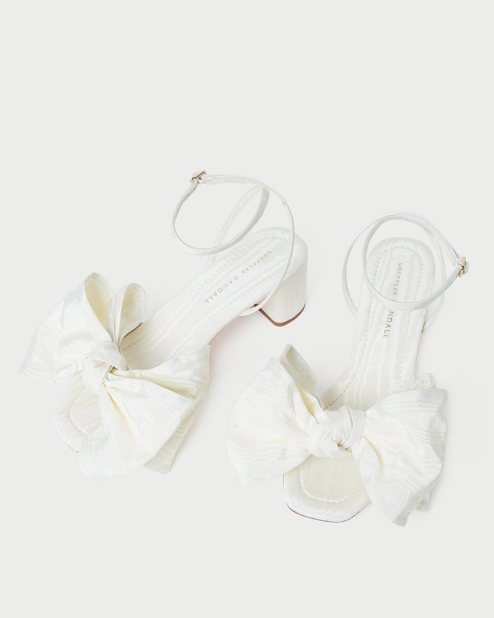 Carmen Cream Moiré Bow Sandal