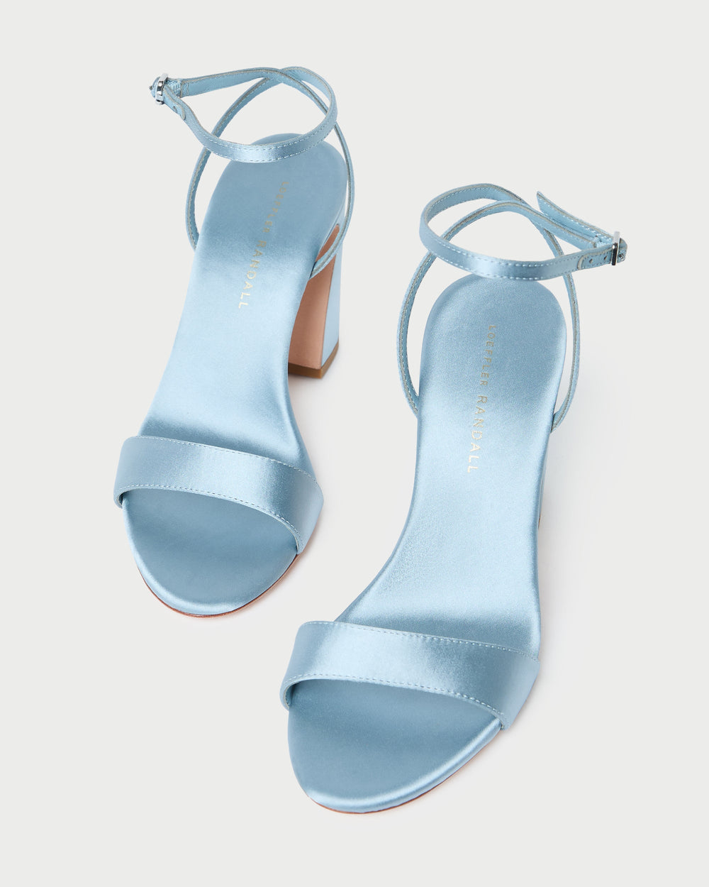 Malia Blue Satin Curved-Heel Sandal